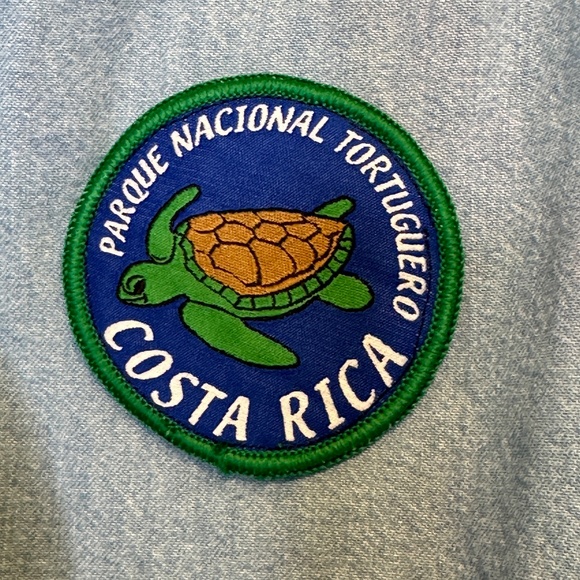 RTW | VTG Scout Patches Chambray Button Up Unisex Uniform Work Shacket Shirt - Picture 9 of 16